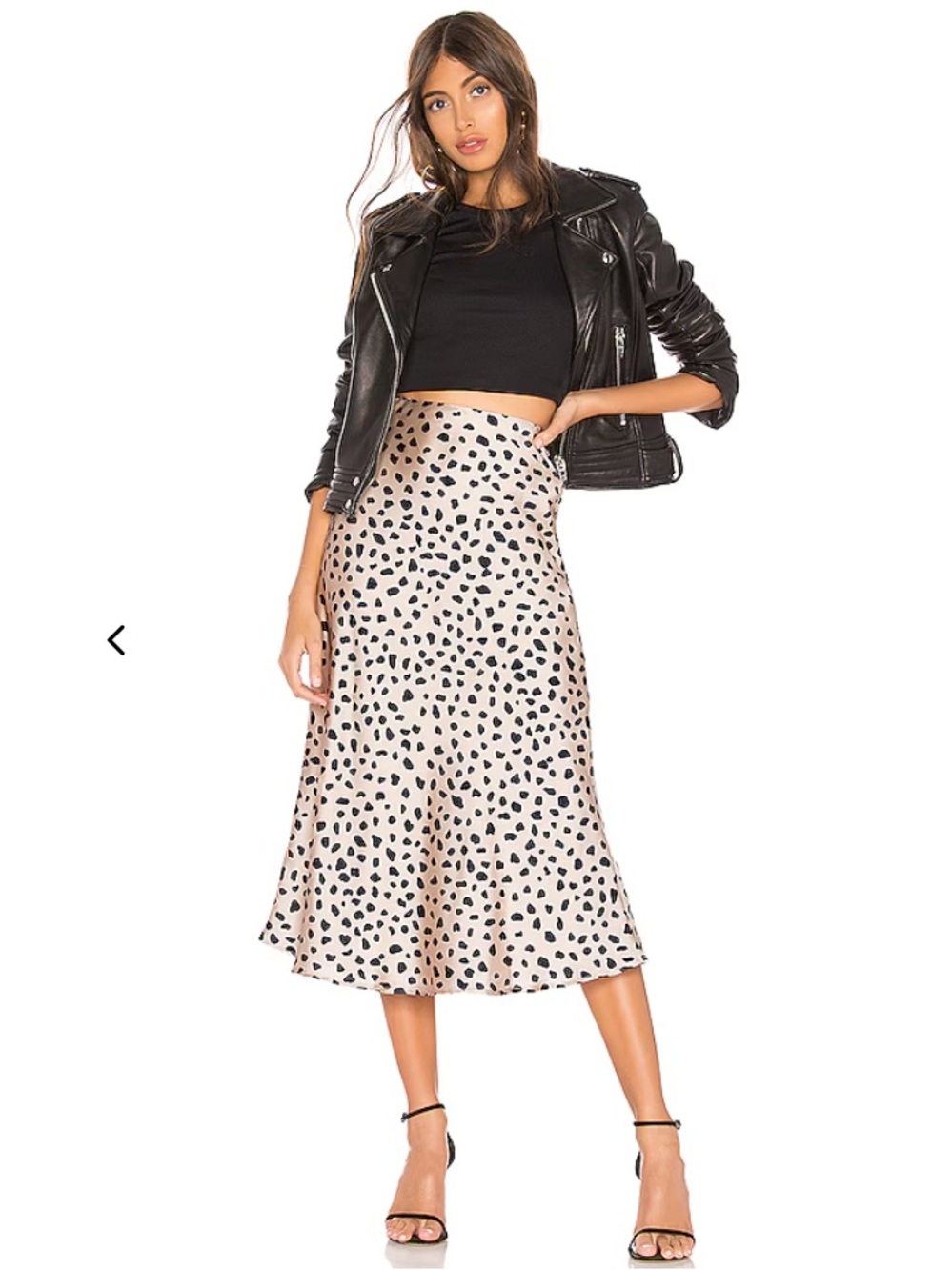 Lovers + Friends Satin Leopard Midi Skirt // XS